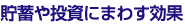 貯蓄や投資にまわす効果