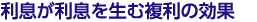 利息が利息を生む複利の効果