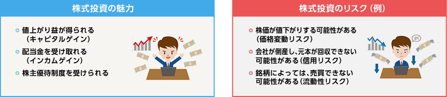 株式投資の魅力とリスクの例