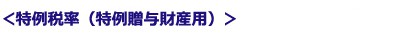 特例税率 (特殊贈与財産用)