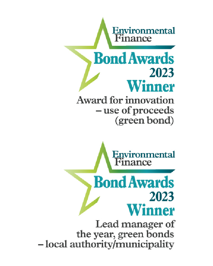 Environmental Finance誌のBond Awards 2023において、2部門を受賞